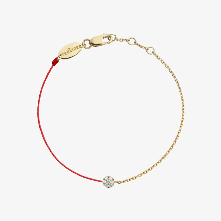 Redline 18ct rose gold and diamond red Illusion thread bracelet