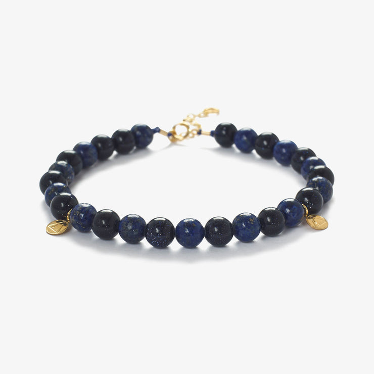 The Alkemistry 18ct yellow gold Lapis and blue goldstone Cinta bracelet