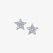 Dana Rebecca 14ct white gold and diamond star studs (pair)