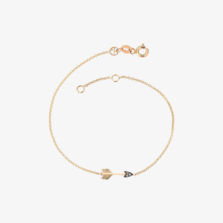 Kismet by Milka 14ct rose gold arrow bracelet
