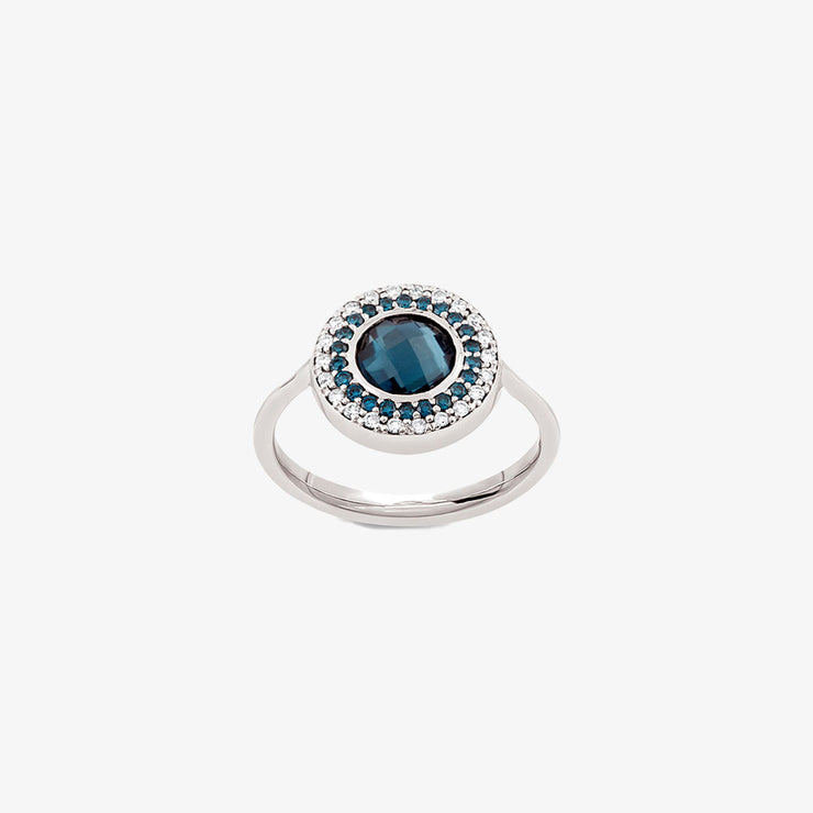 Dinny Hall 14ct white gold halo pinky ring