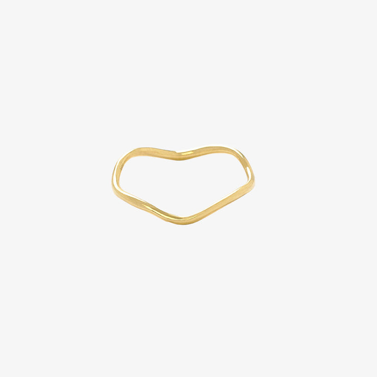 ARIA - 18ct gold, plain wave ring