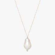 Zoe Chicco 14ct yellow gold pearl and diamond pendant