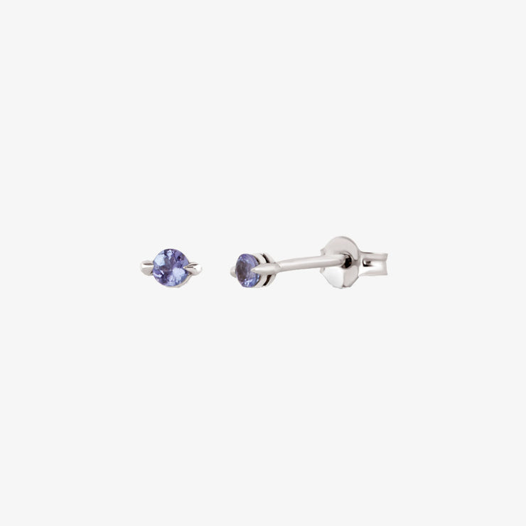 Dinny Hall 14ct white gold tanzanite studs