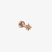 Kismet by Milka 14ct rose gold and diamond starlet screw flatback (single)