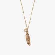 Kismet by Milka 14ct rose gold and diamond raven necklace