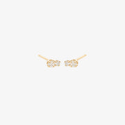 Zoe Chicco 14ct gold and diamond stud earrings (pair)