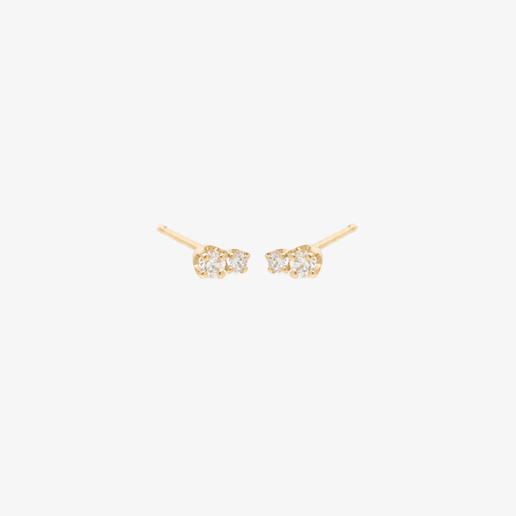 Zoe Chicco 14ct gold and diamond stud earrings (pair)