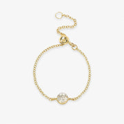 ARIA - 18ct gold, 0.08ct diamond adjustable chain ring