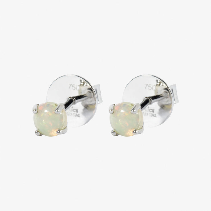 Alice Van Cal 18ct white gold opal studs (pair)