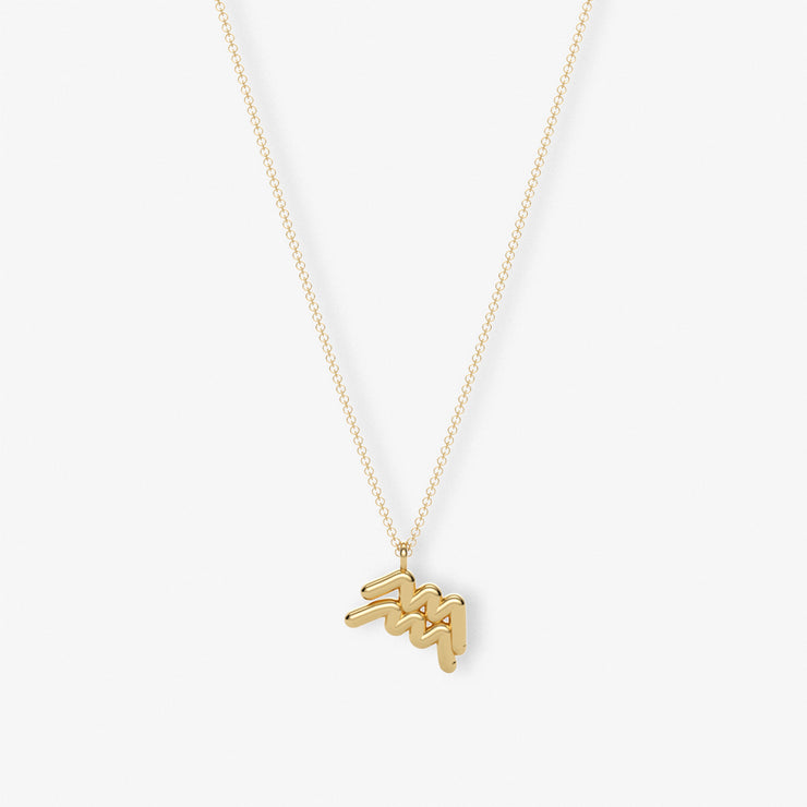 ZODIAC - 18ct gold, star sign chain pendant necklace