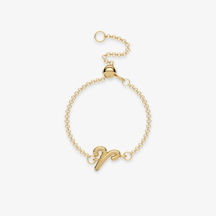 ZODIAC - 18ct gold, star sign chain adjuster ring