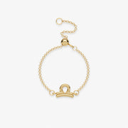 ZODIAC - 18ct gold, star sign chain adjuster ring